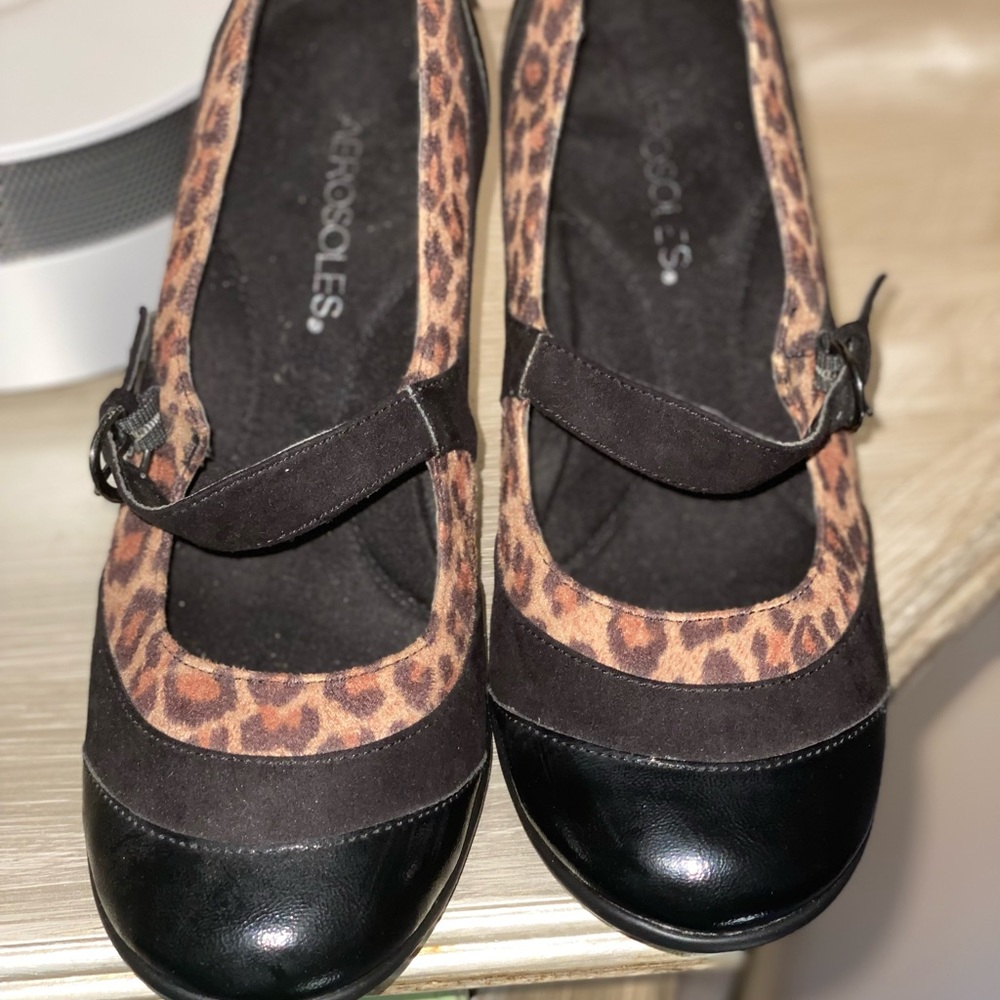 Aerosoles New Leopard Mary Jane Shoes 7.5